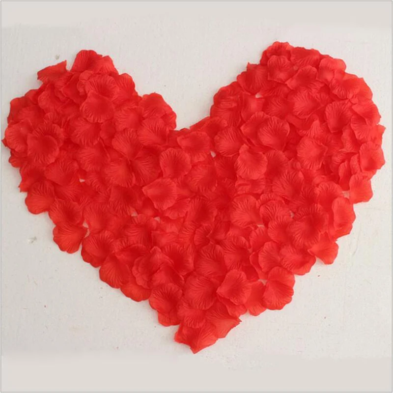 800PCS Artificial Rose Petals Colorful Romantic Wedding Anniversary Silk Rose Flower for Wedding Decoration Roses Supplies
