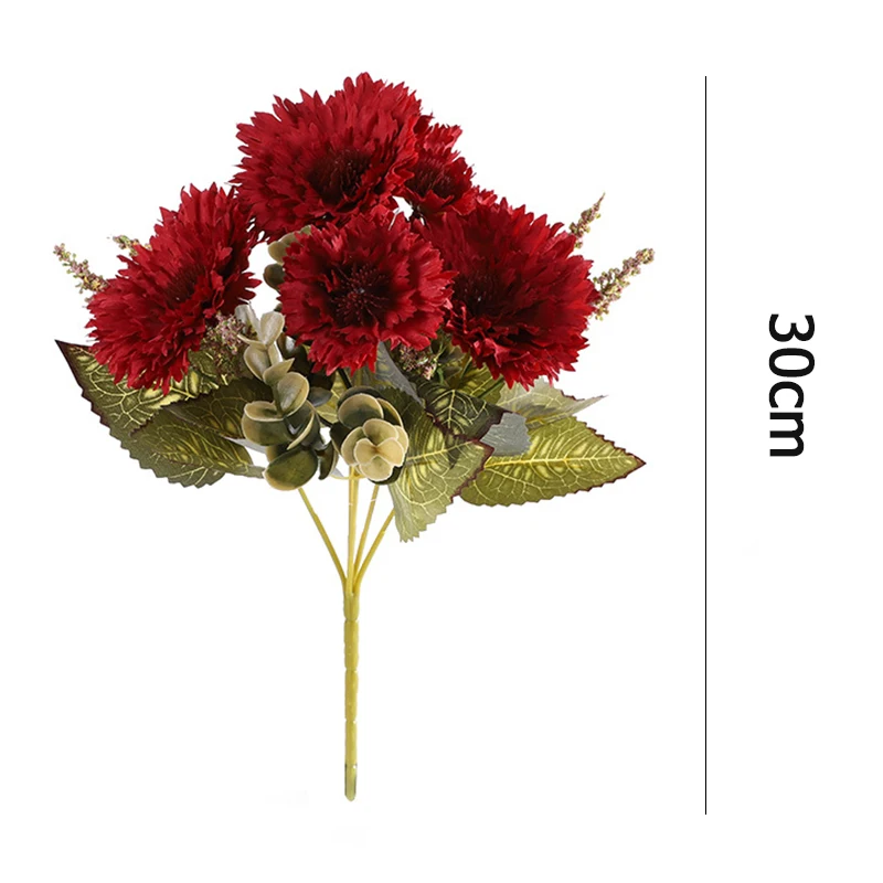 Description Picture 2 of item7 Heads Fake Sunflower Gerbera Artificial Gerbera Wedding Decoration Fake Flower Simulation Plant Home Decoration Shooting Props