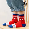 5 pairs of children's mid-tube socks for boys cartoon spider cotton socks for boys students breathable autumn and winter socks 4