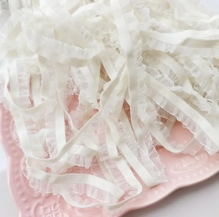 10 Meters Black With Roseo Elastic Lace Rubber Ribbon Stretch Lace Trim ...