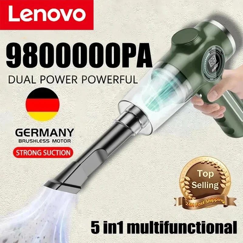 

Беспроводной пылесос Lenovo 9800000Pa 5 в 1, автомобильный беспроводной портативный робот-пылесос для сухой и влажной уборки, ручной пылесос для дома