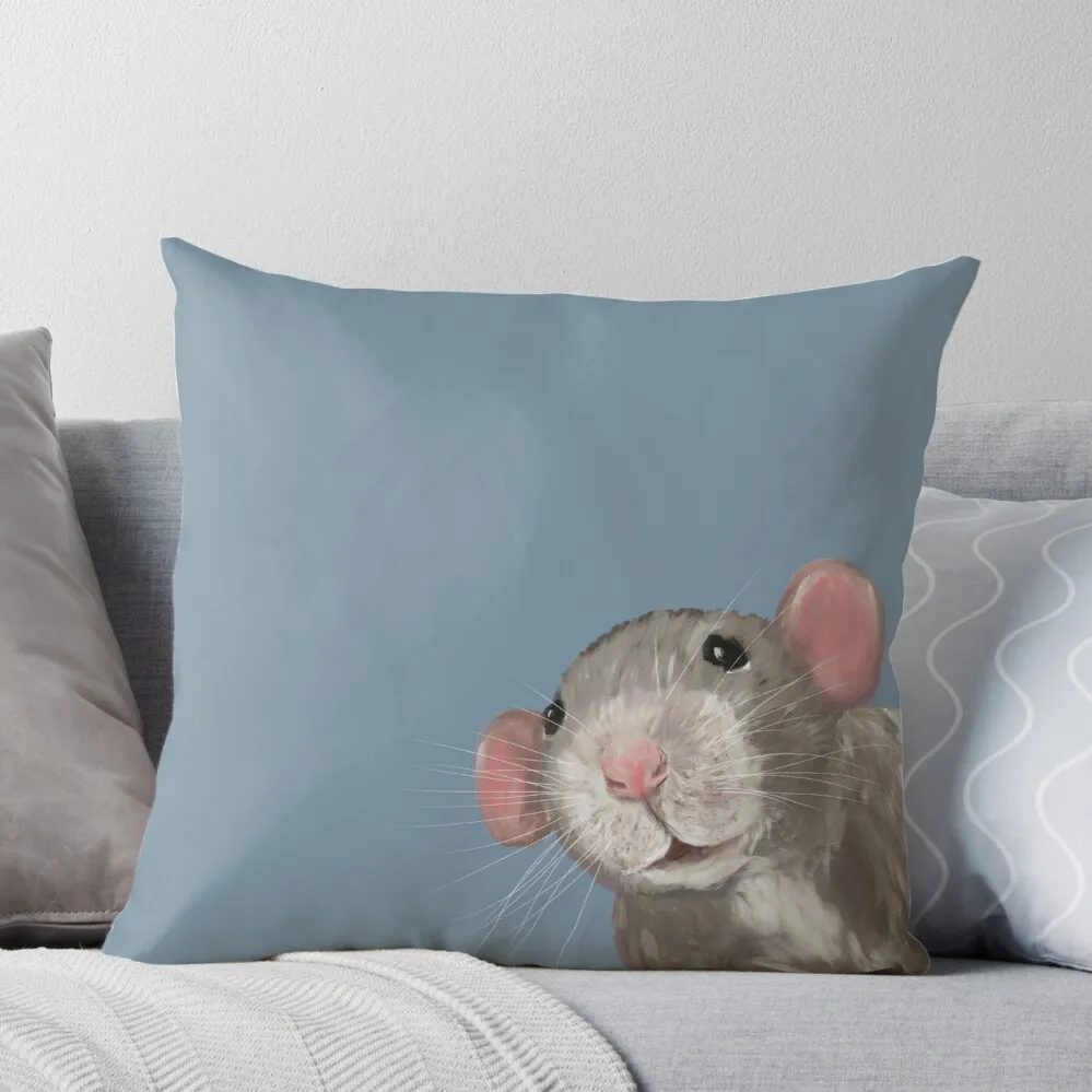 

The Peeking Rat Throw Pillow christmas pillowcases Sofa Covers For Living Room