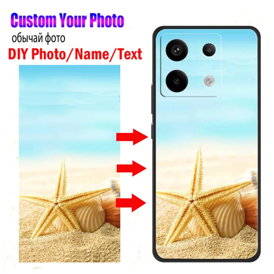 Custodia Personalizzata Per Xiaomi Redmi Note 13 4G Con Foto - Cover In TPU Trasparente, Stampa Di Qualità Fotografica, Protezione Antiurto