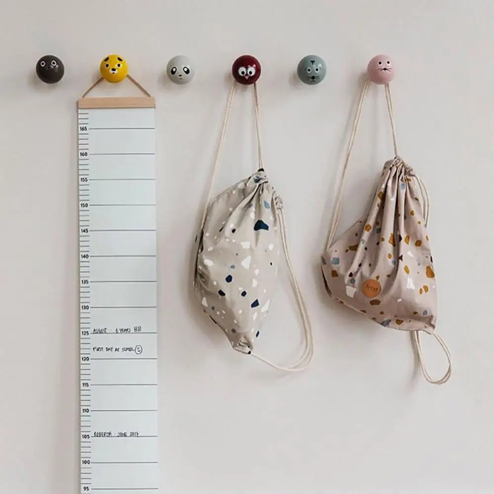 Home Decor Wall Decor Nordic Children Height Ruler White/Cloud Pattern Canvas Hanging Growth Chart Hanging Design Kids Room Wall
