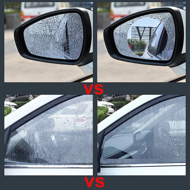 2 Pcs Car Rainproof Film Car Rearview Mirror protective Rain proof Anti fog Waterproof Film Membrane Sticker Accessorie