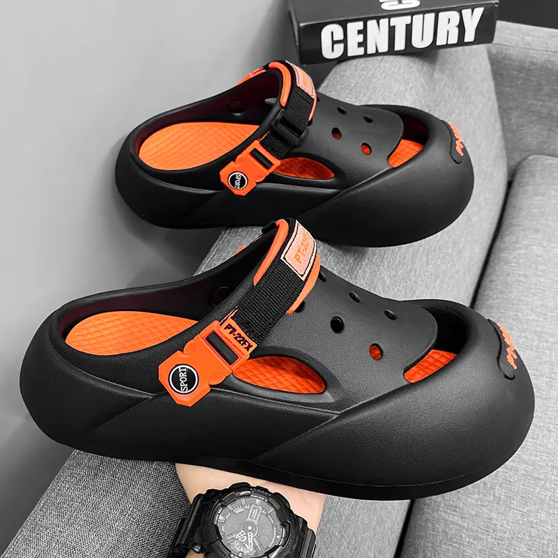 

Summer Couple Garden Shoes EVA Hole Shoes Men's Outwear Women's Sandals and Slippers Leisure Tug Tug Men's Beach Shoes Trendy