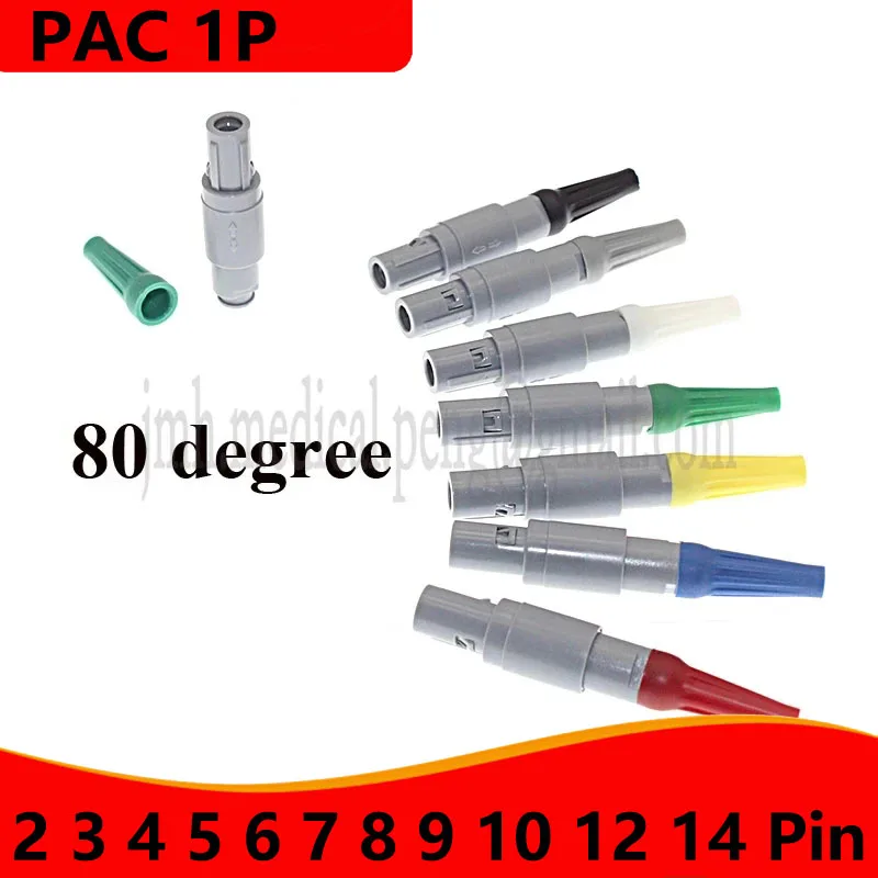 

PAC 1P 80 Degree 2 Keyings 2 3 4 5 6 7 8 9 10 12 14Pin Push-pull Self-locking Medical Plastic Plug Connector With Bending Relief