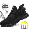 ZLMY NEW Safety Shoes Men Steel Toe Sneaker Lightweight Puncture Proof Safety Work Boots Man Breathable Working Shoes Anti-smash