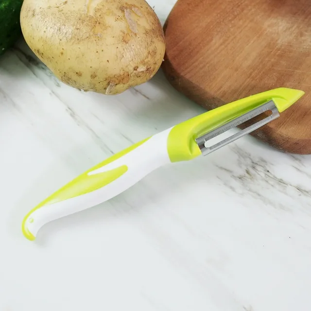 1pc in acciaio inox carota pelapatate antiscivolo frutta verdura affettatrice utensile manuale gadget da cucina 5
