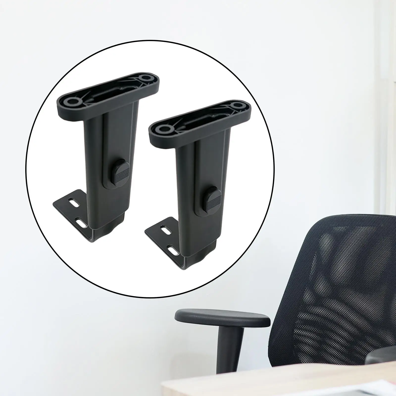 Height Adjustable Chair Armrest Pair Office Chair Armrest Accessories Easy to Install Replacement for Home Gaming Chairs Office