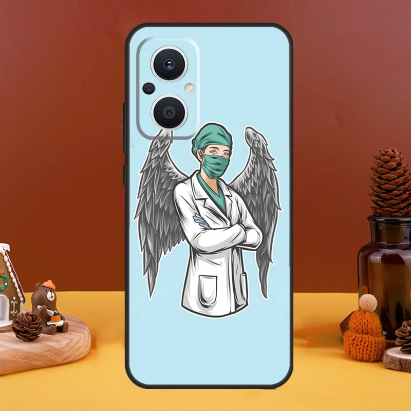 Cartoon Medical Theme Phone Case - Cute Doctor and Nurse Design Cover
