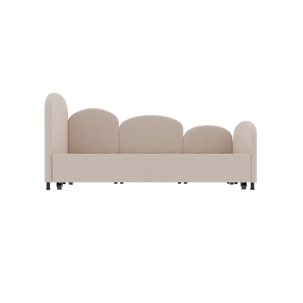 SOFTSEA Twin-Size-Tagesbett, Aufbewahrungsschubladen, samtgepolstertes Tagesbett, Schlafzimmer, Wohnzimmer, modernes Schlafsofa, Tagesbett, Rahmen für Wohnzimmer – Detail 35