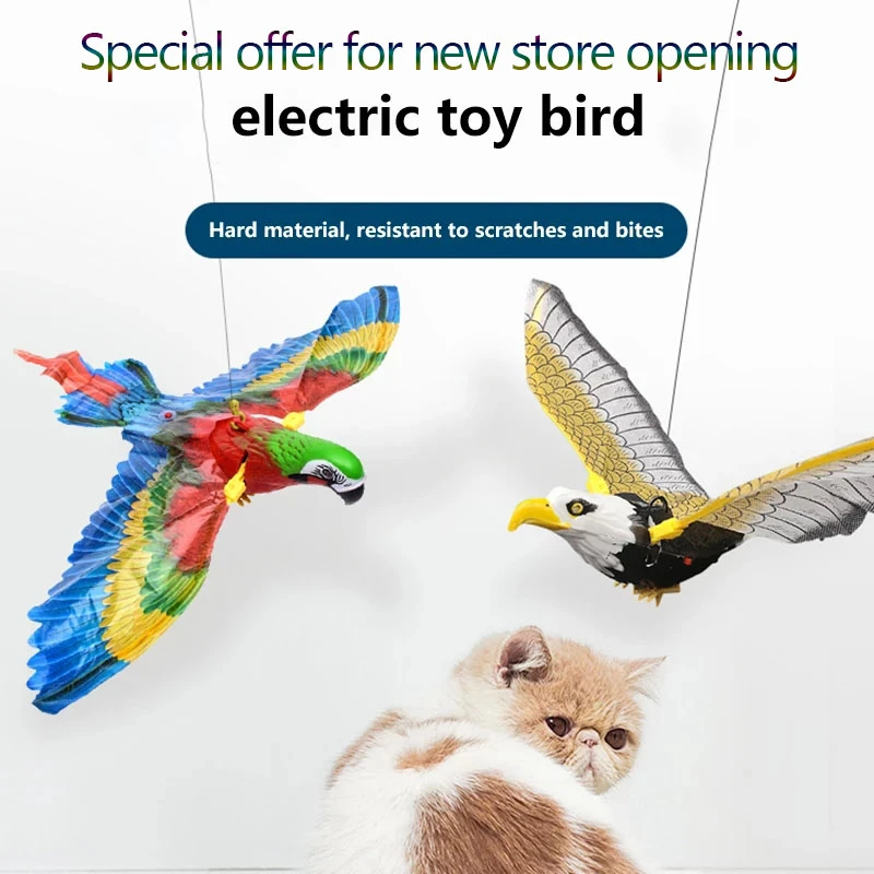 Simulation Bird Interactive Cat Toys Electric Hanging Eagl Flying Bird