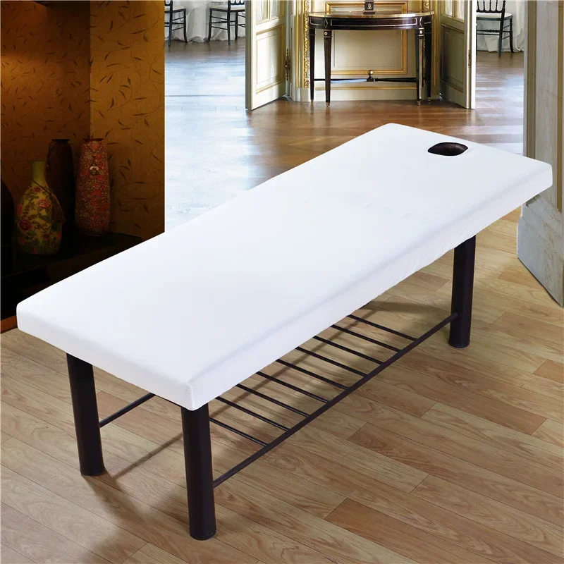 Quilt Cover SPA Fitted Sheet Massage Table Beauty Salon Massage Bedsheet Soft Face Breath Hole Beauty Elastic Massage Bed Cover 6