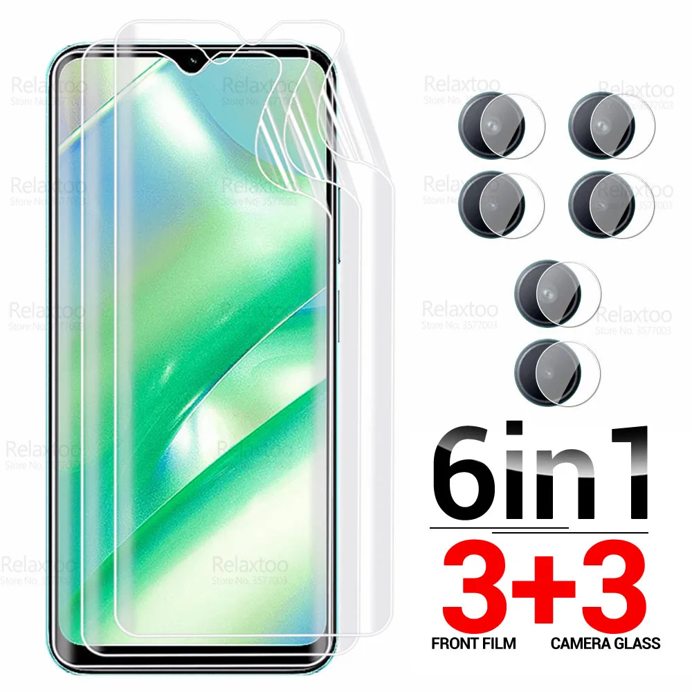 

Гидрогелевая пленка 6 в 1 для камеры Realme C33, Защитное стекло для экрана на RealmeC33 4G 2022 Realem Realmy C 33 33C, мягкая защитная пленка