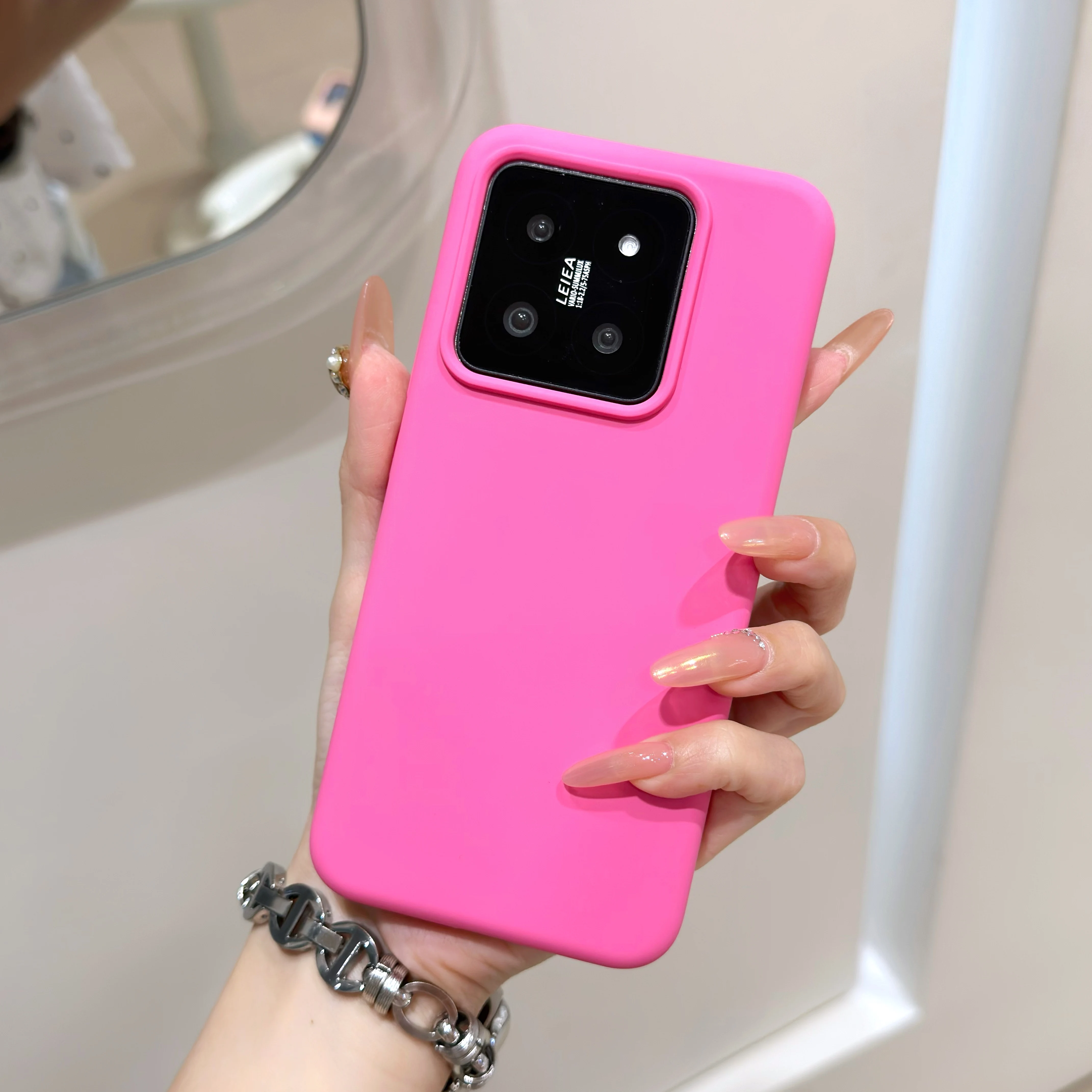 Candy Color Liquid Silicone Bumper Phone Case - Original Matte Shockproof Soft Back Cover