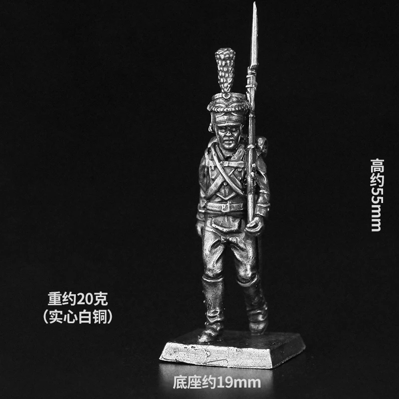 thumbnail image 1 of Figuras de acción de soldados de ajedrez, modelos de soldados, adornos de metal, accesorios, juguetes de exhibición, juego militar de la invasión francesa de Rusia, 1 of 5