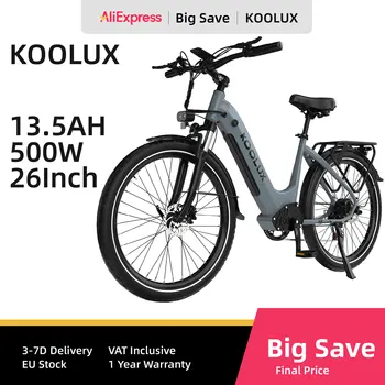 KOOLUX X2 Elektrofahrrad für Erwachsene, E-City-E-Bike für Herren, City 500 W, 48 V, 15 Ah Batterie, 26 Zoll City-Reifen-Elektrofahrrad 1