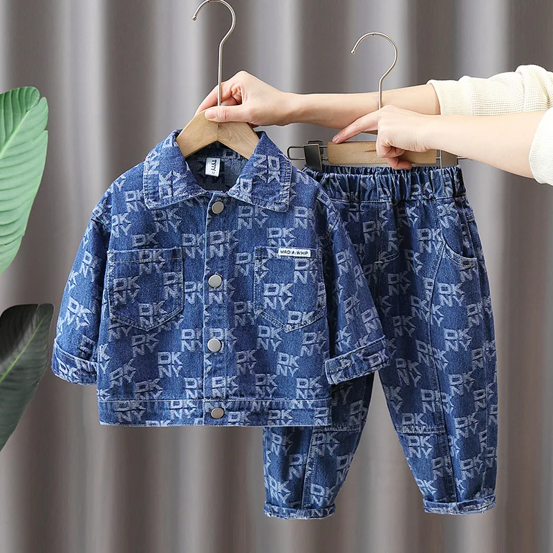 Spring Autum Baby Boy Boutique Clothing Set Fashion Boys Denim Jacket And  Pants 2 Piece Outfits Kids Bebes Girls Suits 2-9 Years - Children's Sets -  AliExpress