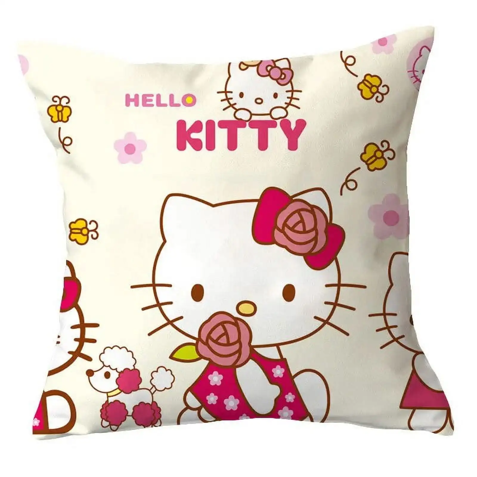 

Kawaii Sanrio Hello Kitty Funny Toy Pillow Cushion Cover Throw Pillows Case Pillow Cover Throw Bedroom Sofa Decorative Girl Gift