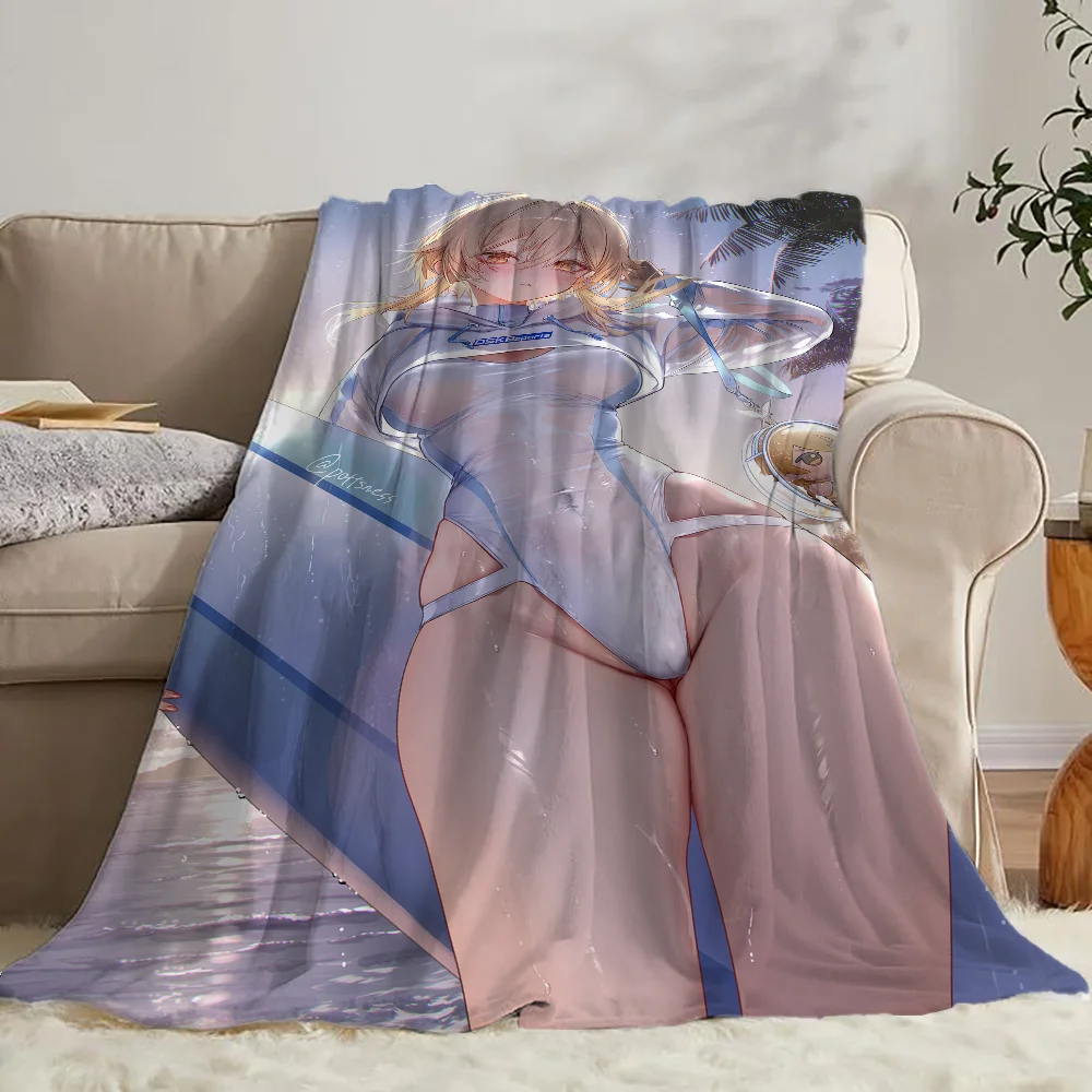 Decorative Blankets for Sofa Throw Blanket for Sofas Genshin Impact Hentai Bed Blankets and Throws Microfiber Bedding Cobija 3