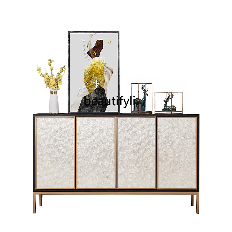 

Light Luxury Entrance Cabinet Modern Simple Dining Side Wall Partition Decorative Locker Hall Cabinet Shoe Cabinet Integrated