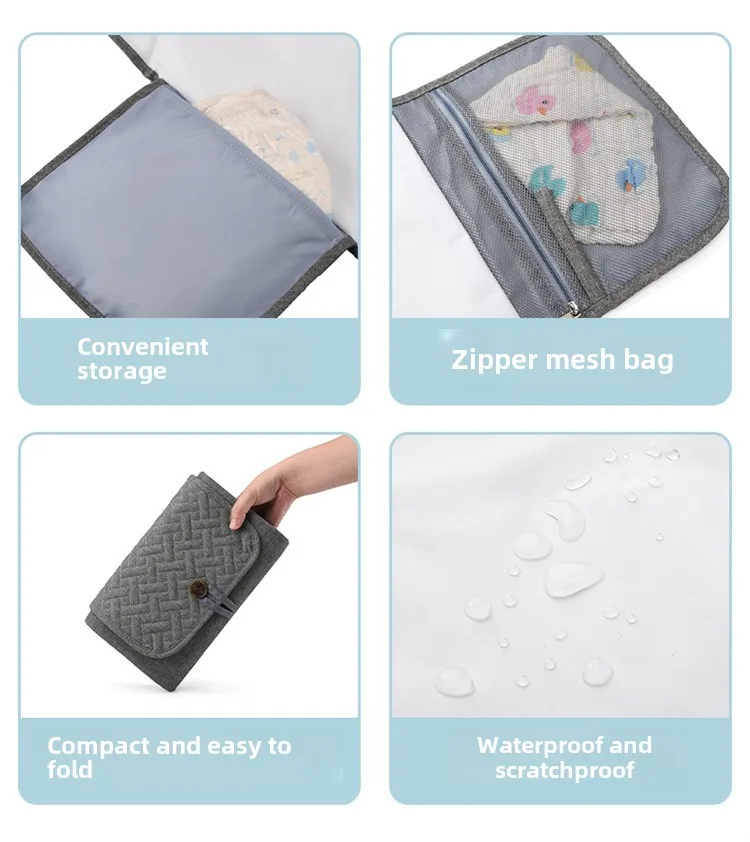 Folding Baby Diaper Pad Portable Infant Diaper Changing Mat for Newborn Waterproof Baby Care Accessories Washable Changing Table