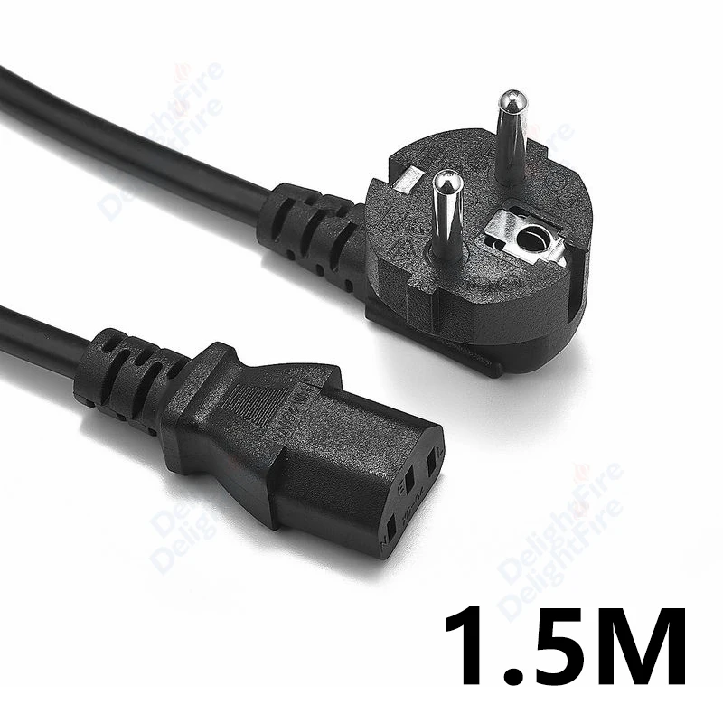 Versatile EU Power Extension Cable - IEC C13 AC Cord (Multiple Lengths)