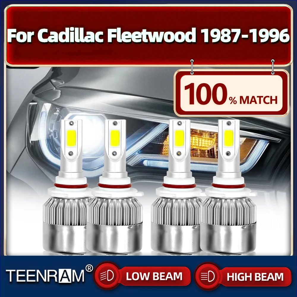 

Led Headlight 9005 HB3 9006 HB4 Led Car Light Bulbs 12V 6000K Auto Lamps For Cadillac Fleetwood 1987-1992 1993 1994 1995 1996