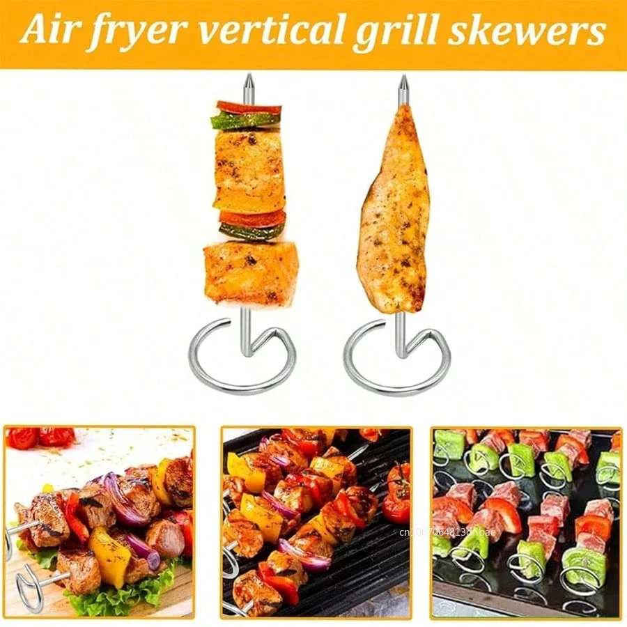 20/10pcs Skewers Stainless Steel Goose Sticks for Grilling Reusable Kebab Tool Barbecue Stainless Steel BBQ Stick Chicken Metal