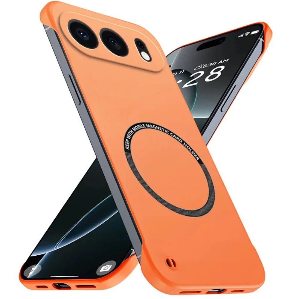 Sleek Frameless Matte Hard Case with MagSafe-Compatible Wireless Charging and Anti-Shock Protection