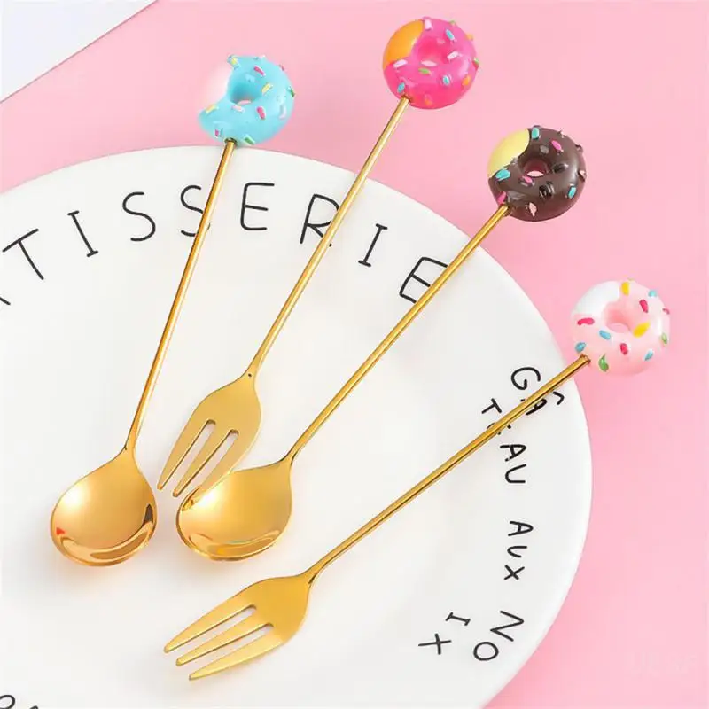 430 Stainless Cake Spoon Functional And Practical Stainless Steel Fashion Steel Ice Cream Cake Scoop Spoon Fork Gift stainless steel spoon