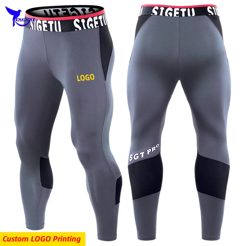 Quick Dry Elastic Compression Running Tights Men Sports Gym Fitness Lift Pants Workout Training Leggings Bottoms