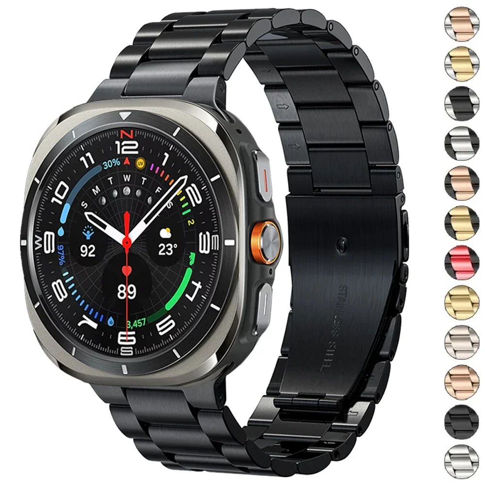 Metal Stainless Steel Strap for Samsung Galaxy Watch 7 Ultra 47mm Quick Bracelet for Galaxy Watch 7 Ultra Replacement Wristband