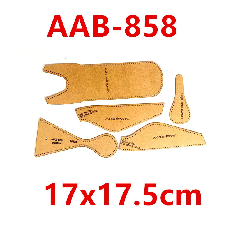 Sewing pattern DIY handmade glasses case kraft paper leather craft template 17x17.5cm