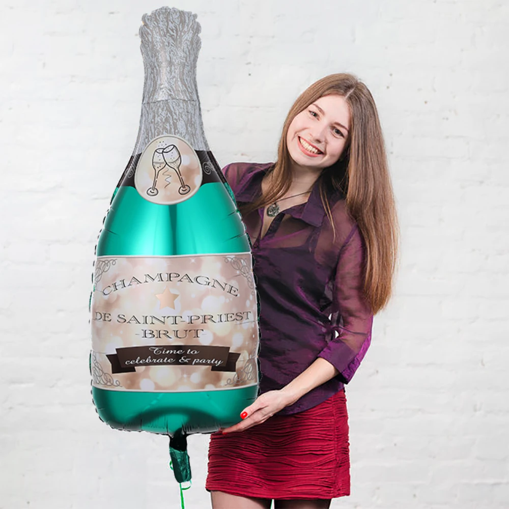 Ballon Bouteille De Champagne Rose - Ballons/Ballons Aluminium Mylar à