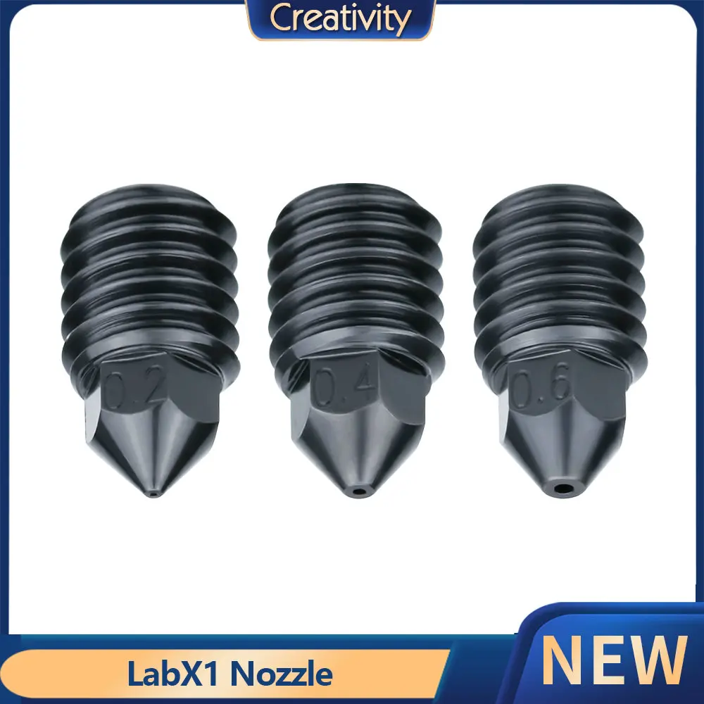 

1/3PCS Lab X1 Hardened Steel Nozzle CHT Brass Nozzle High Temperature Resistance 500℃ Carbon X1 Nozzle For P1P 3D Printer Parts