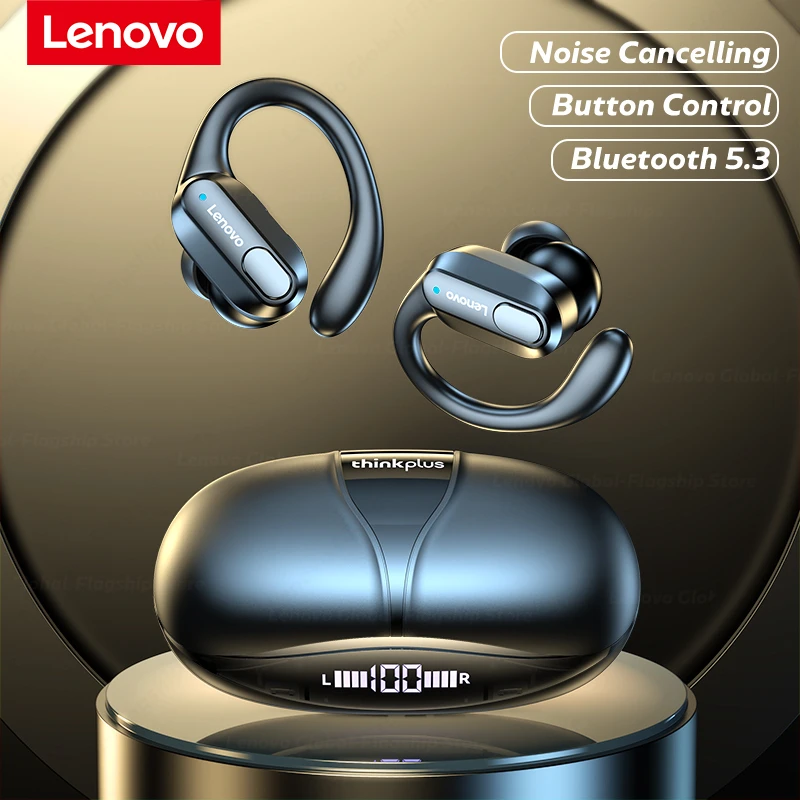 Bluetooth Earphones LenovoThinkplus XT80 TWS Wireless Bluetooth Earphones Sports Headphones with Charging Case Button Control Earhooks Headsets