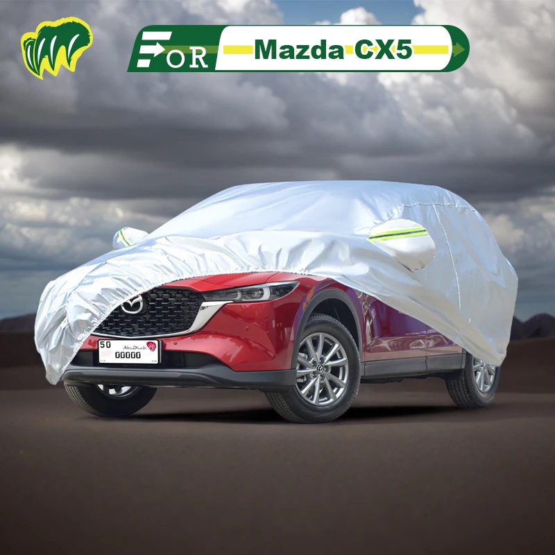 

For Mazda CX5 2.0L Hatchback Car Cover Waterproof Outdoor Cover Sun Rain Protection with Lock and Zipper Door