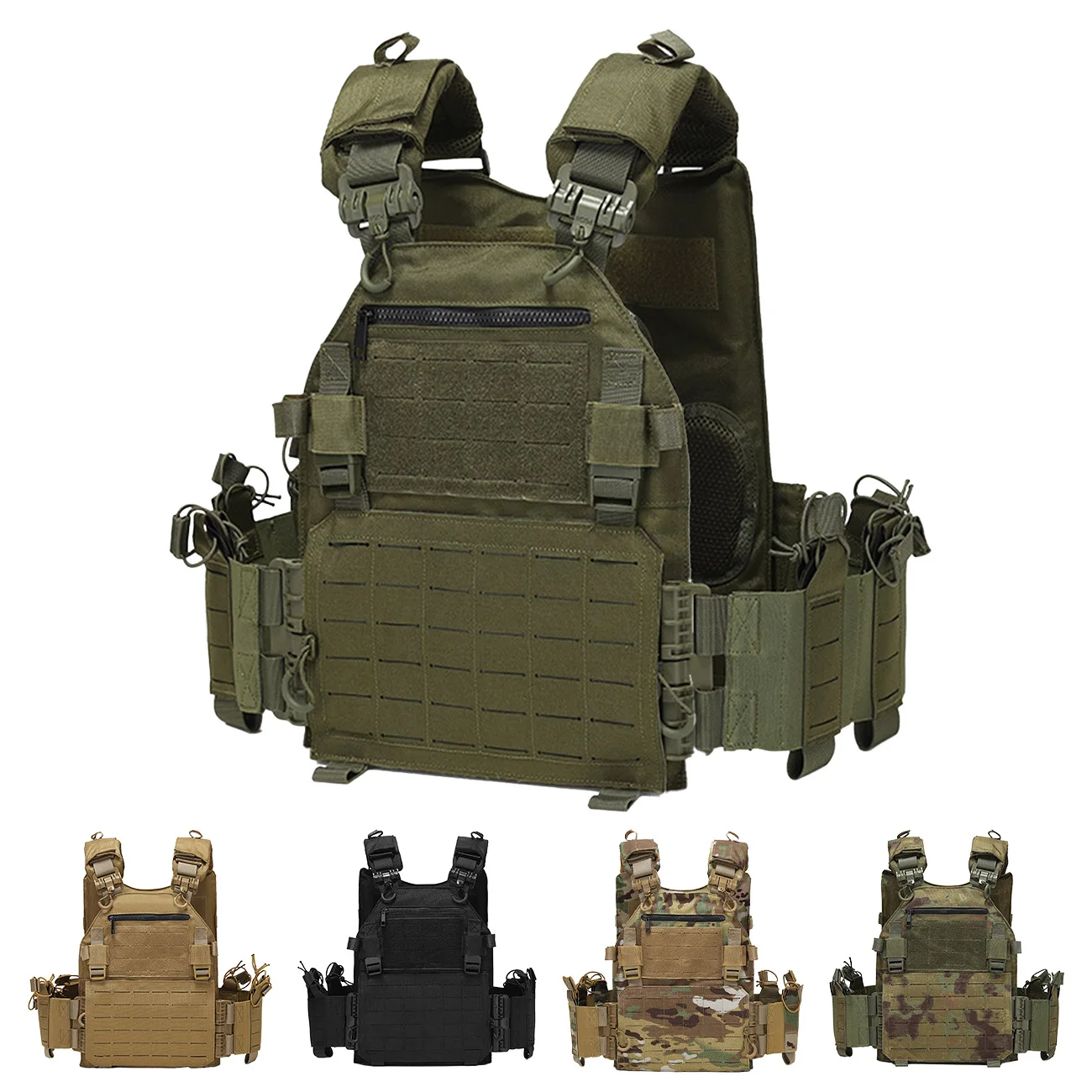 Heavy Duty MOLLE Quick Release Training Vest with Laser Cutting