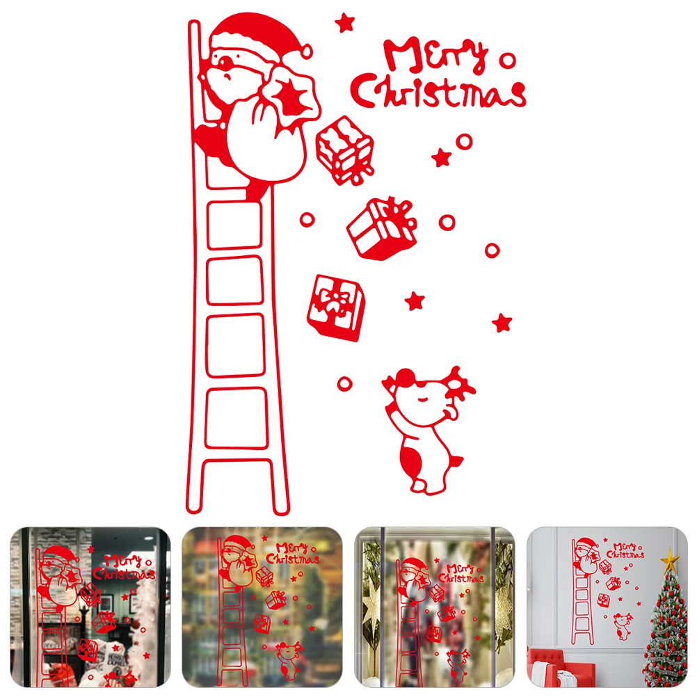 

1 Set Christmas Sticker Santa Claus Sticker Xmas Room Paster