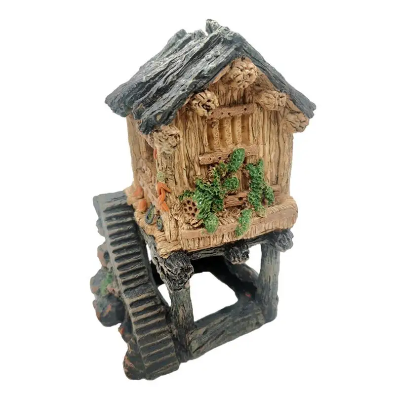 

Fish House Pavilion Statue For Fish Tank Underwater Landscape Decoration For Lizard Crab Chameleon Betta Fish Hide Sleep Rest