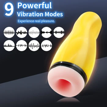 9 Vibration Modes Automatic Male Masturbator Vagina Pocket Pussy Blowjob Vibrating Masturbation Cup Sex Machines Toys For Men 2