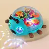 Electric Beetles Car Toys Baby Musical Toys With Music LED Lights Electronic Learning Game Light Up Infant Crawling Toys 1