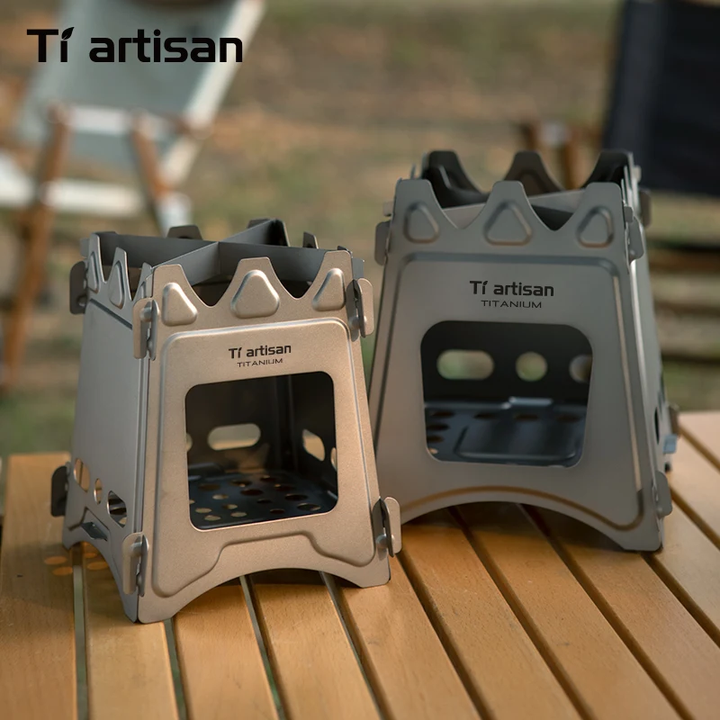 Tiartisan Titanium Outdoor Foldable Wood Stove Tiartisan Titanium Outdoor Foldable Wood Stove Camping Gear