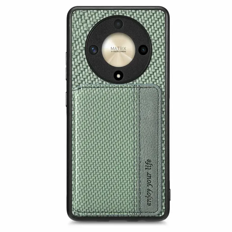 Leather Card Case with Anti-theft Magnetic Back Panel – Wallet Cover