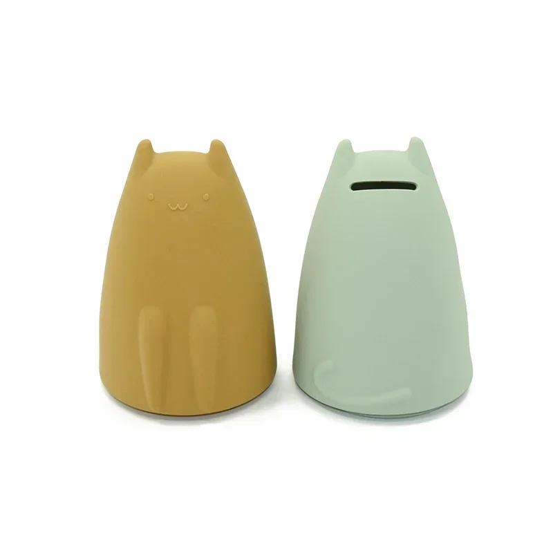 Baby Silicone Money Box Cute Bear Rabbit Shape Coin Cash Collection Holder Gifts Kids