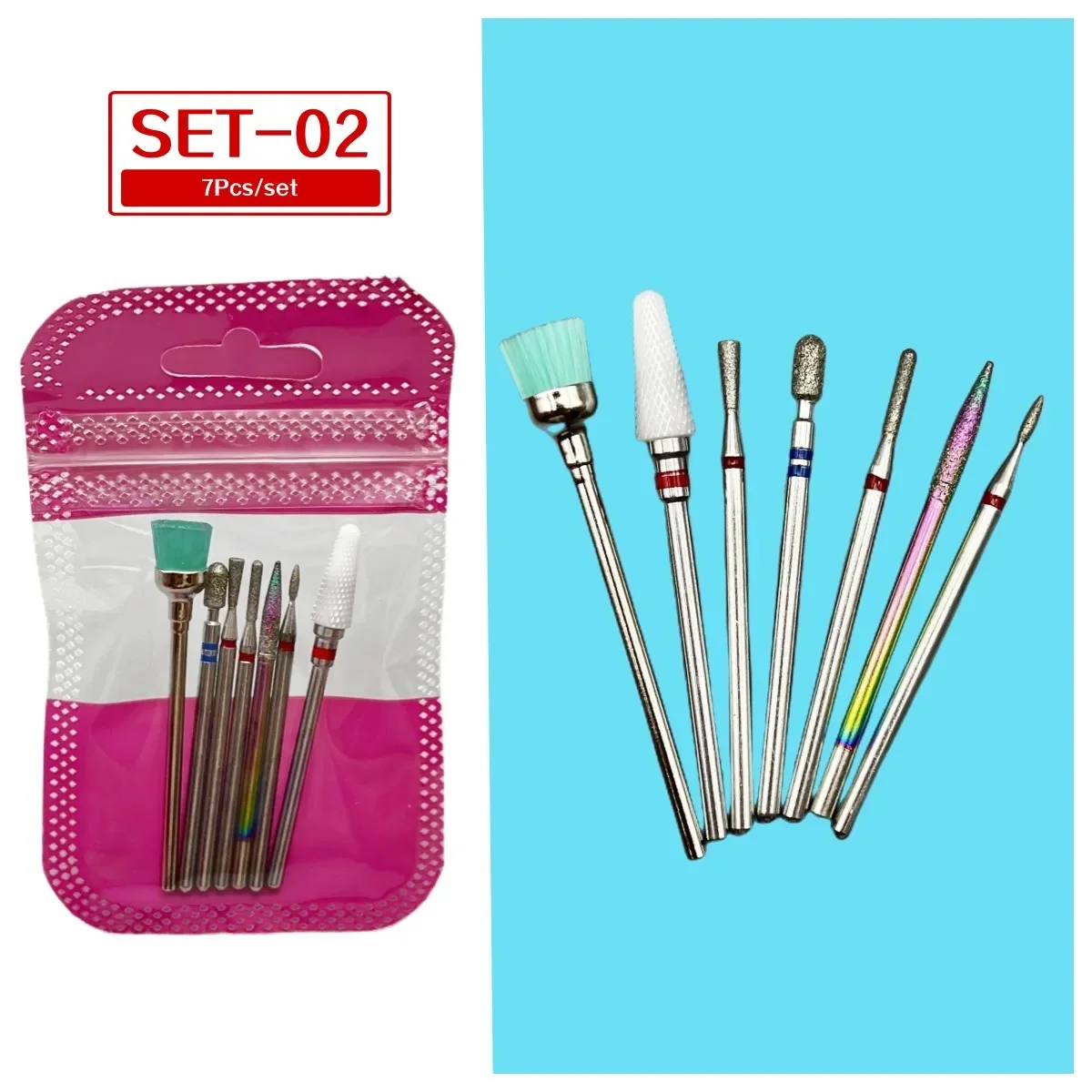 Manicure Tools Diamond Cutter Grinding Bit Milling Cutter Cuticle Nail Grinding Machine Accessories