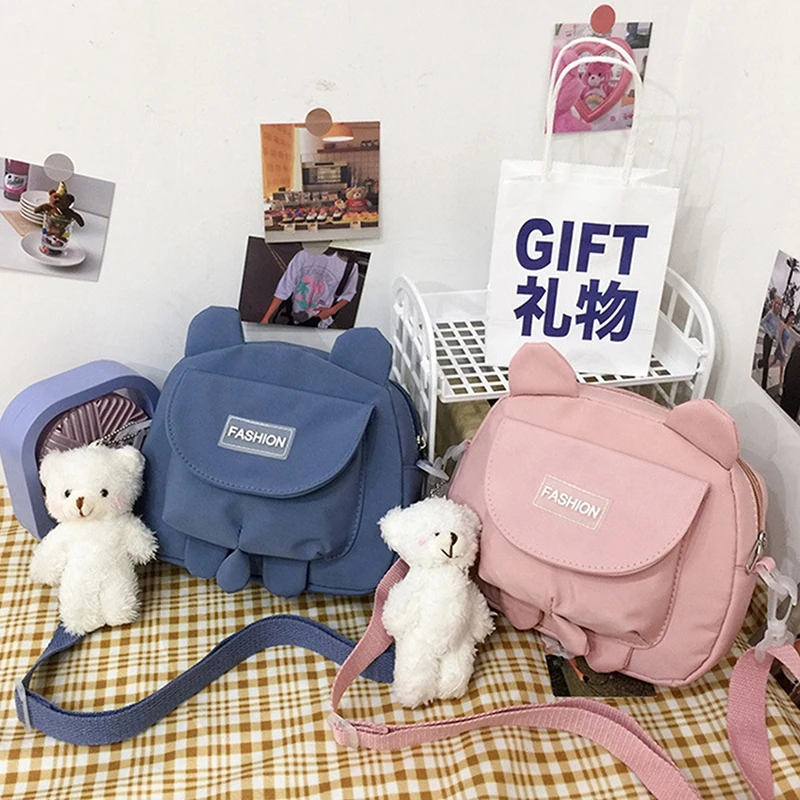 Girls Mini Shoulder Bag Small Corduroy Cloth Messenger Bag for Keys Phone Pink Crossbody Bags Cute Zipper Purse for Girls mini zipper credit card holder small card wallet cute bank cards pack girls squeeze coin purse