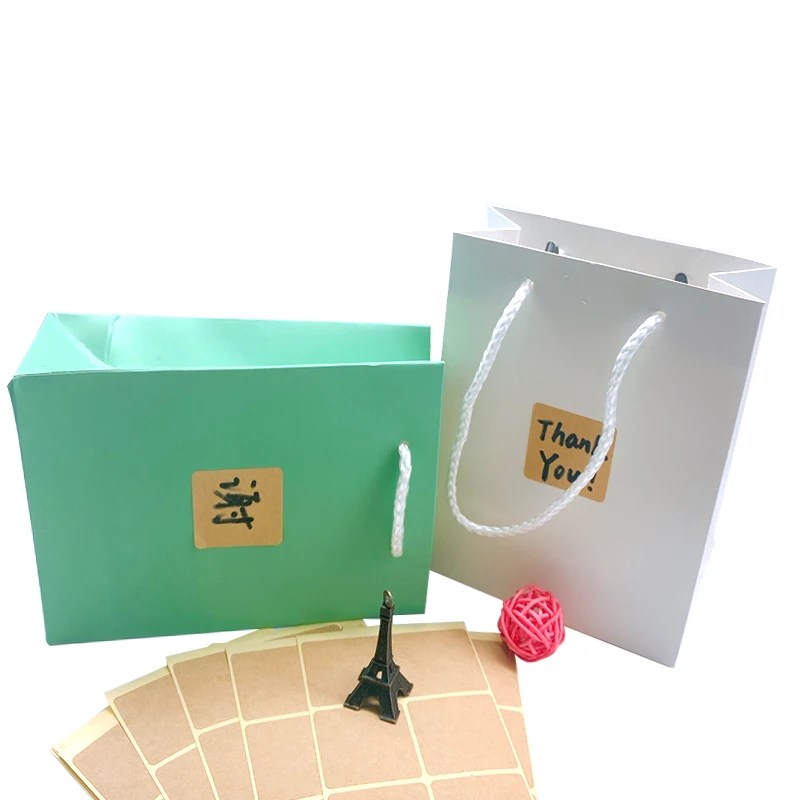 New Square Design Kraft Blank Sealing Sticker For Handmade Products DIY Note Gift Self-adhesive Packaging Label 100 Pcs/lot,self adhesive stickers,roll packaging stickers,packaging stickers,kraft paper stickers